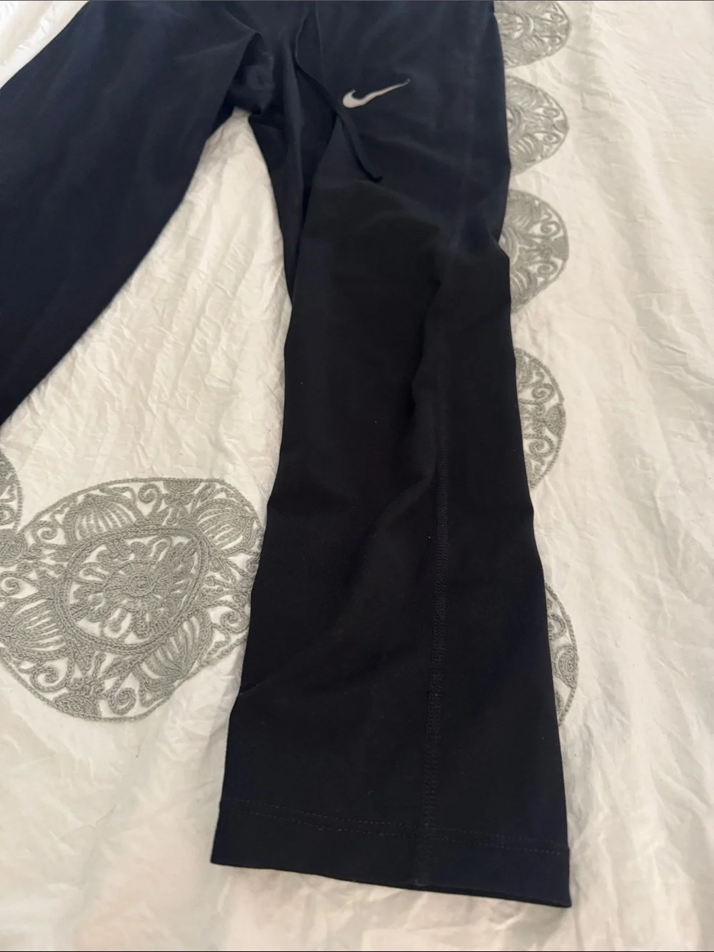 Nike Black Athletic Leggings with Swoosh